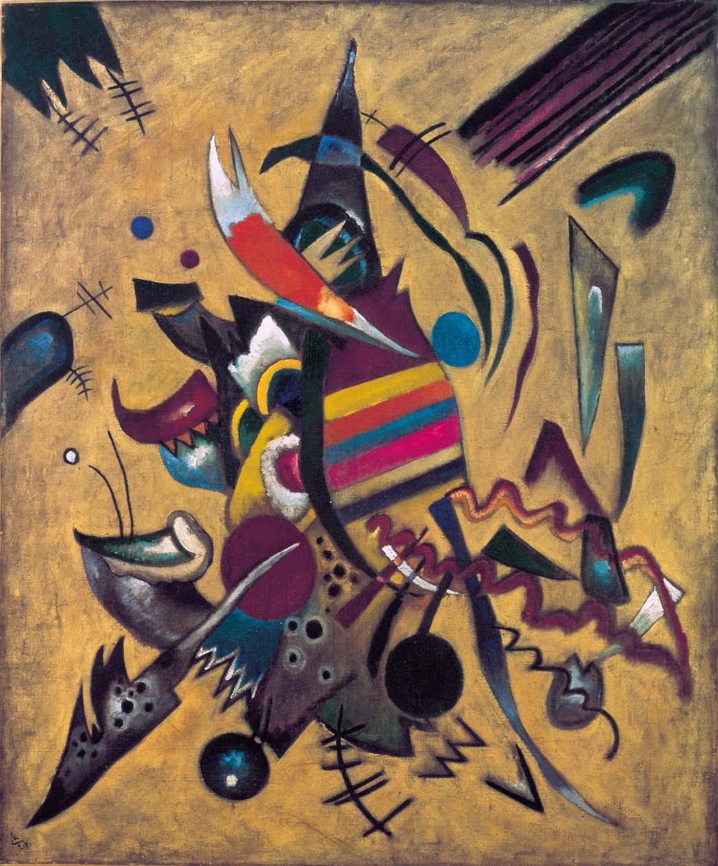 ""Points"" målning av Vassily Kandinsky (eller Wassily Kandinsky eller Kandinskyj av Wassily Kandinsky