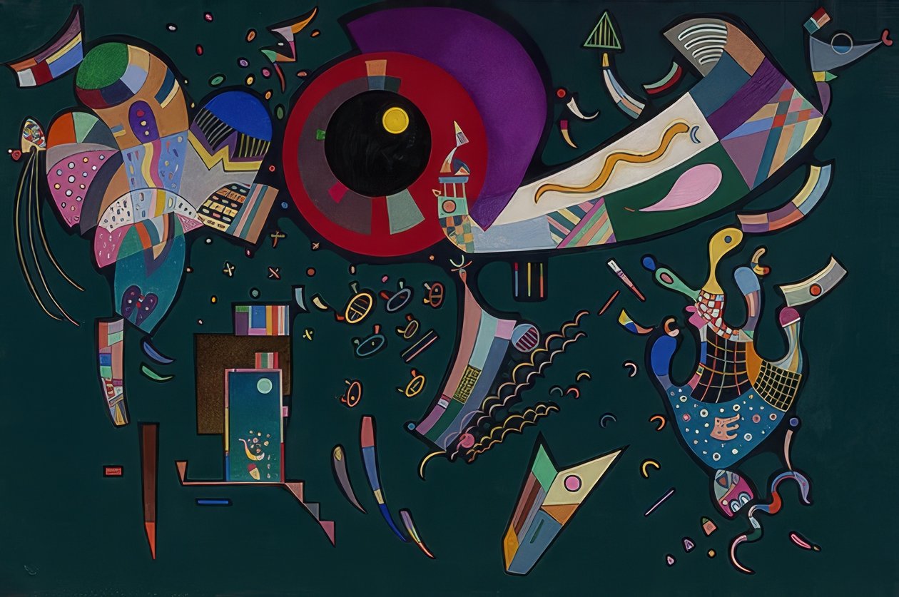 Runt cirkeln (Autour du cercle). 1940 av Wassily Kandinsky