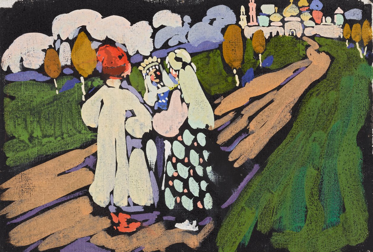 Den ryska scenen av Wassily Kandinsky
