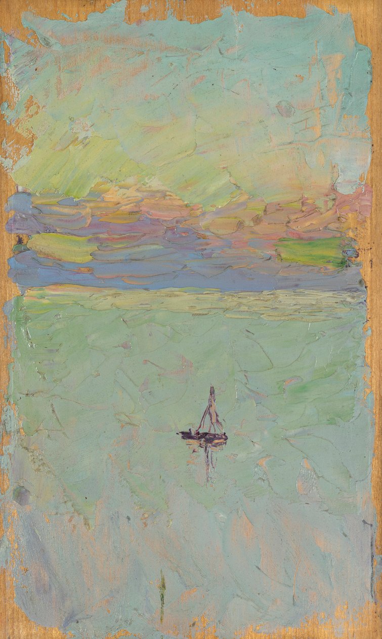 Segelbåt till havs av Wassily Kandinsky