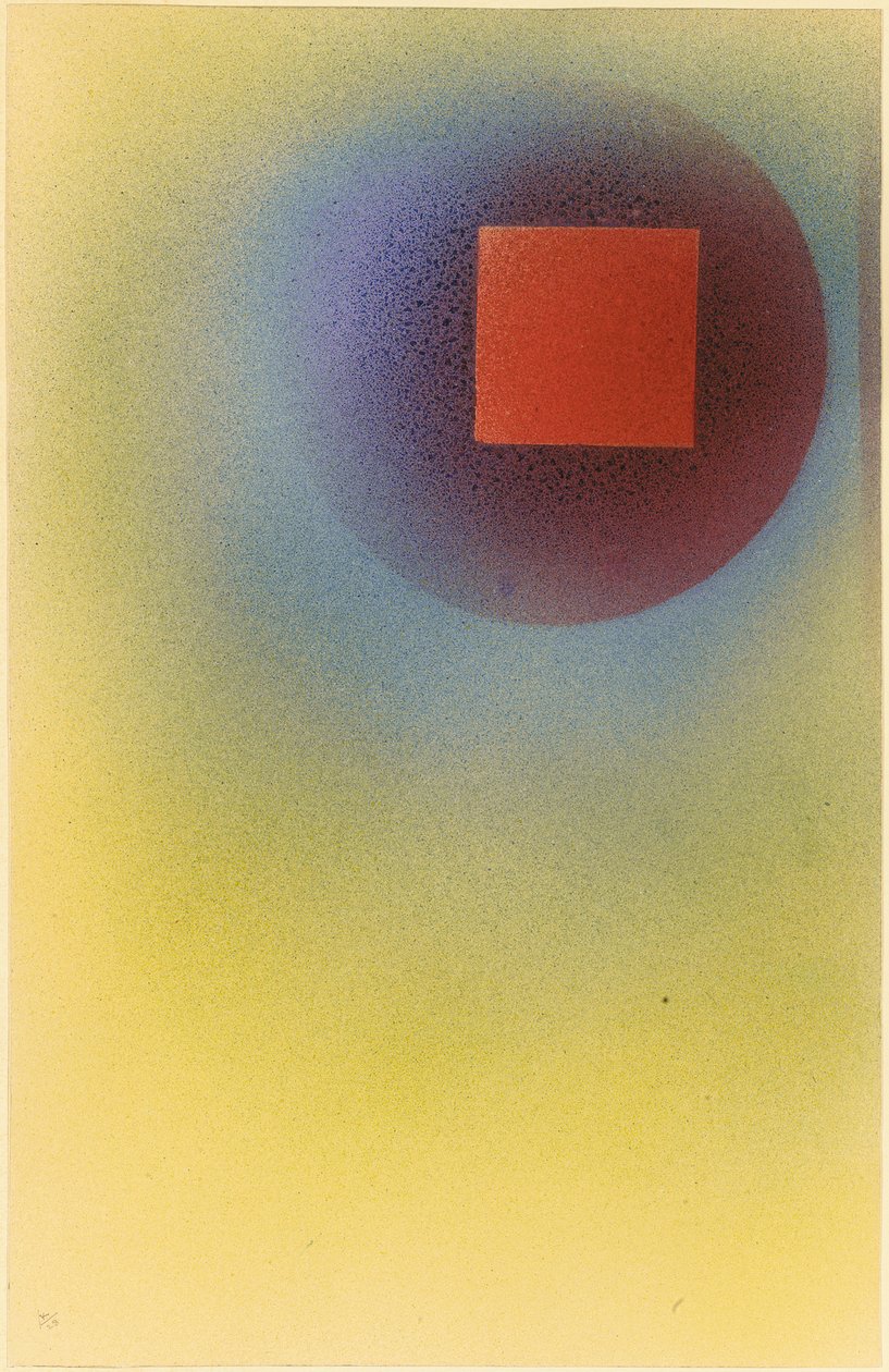 Fyrkant i en cirkel av Wassily Kandinsky