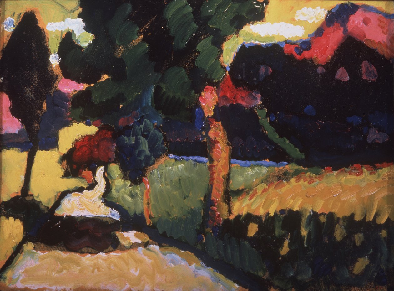 Sommarlandskap, 1909 av Wassily Kandinsky