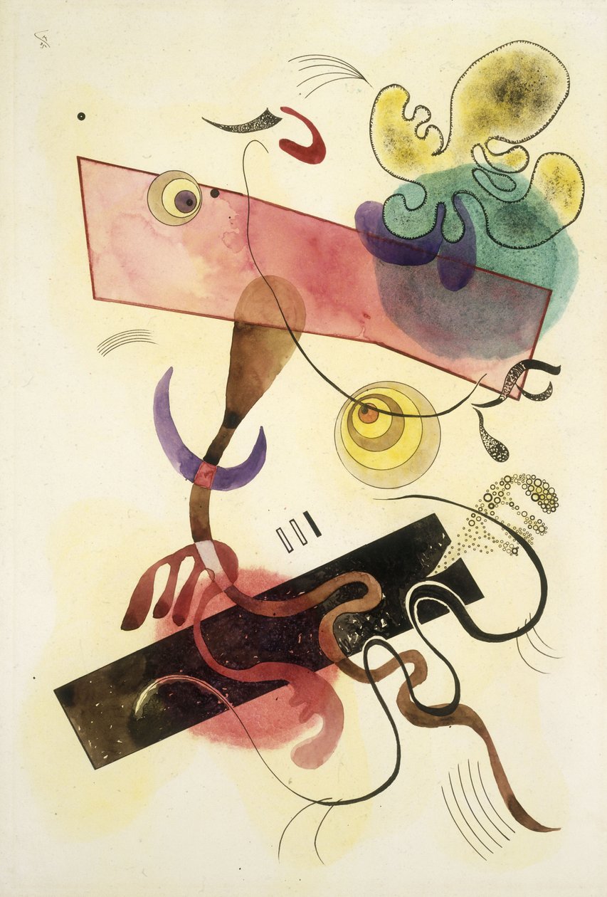 Fläckar: Gröna och Rosa av Wassily Kandinsky