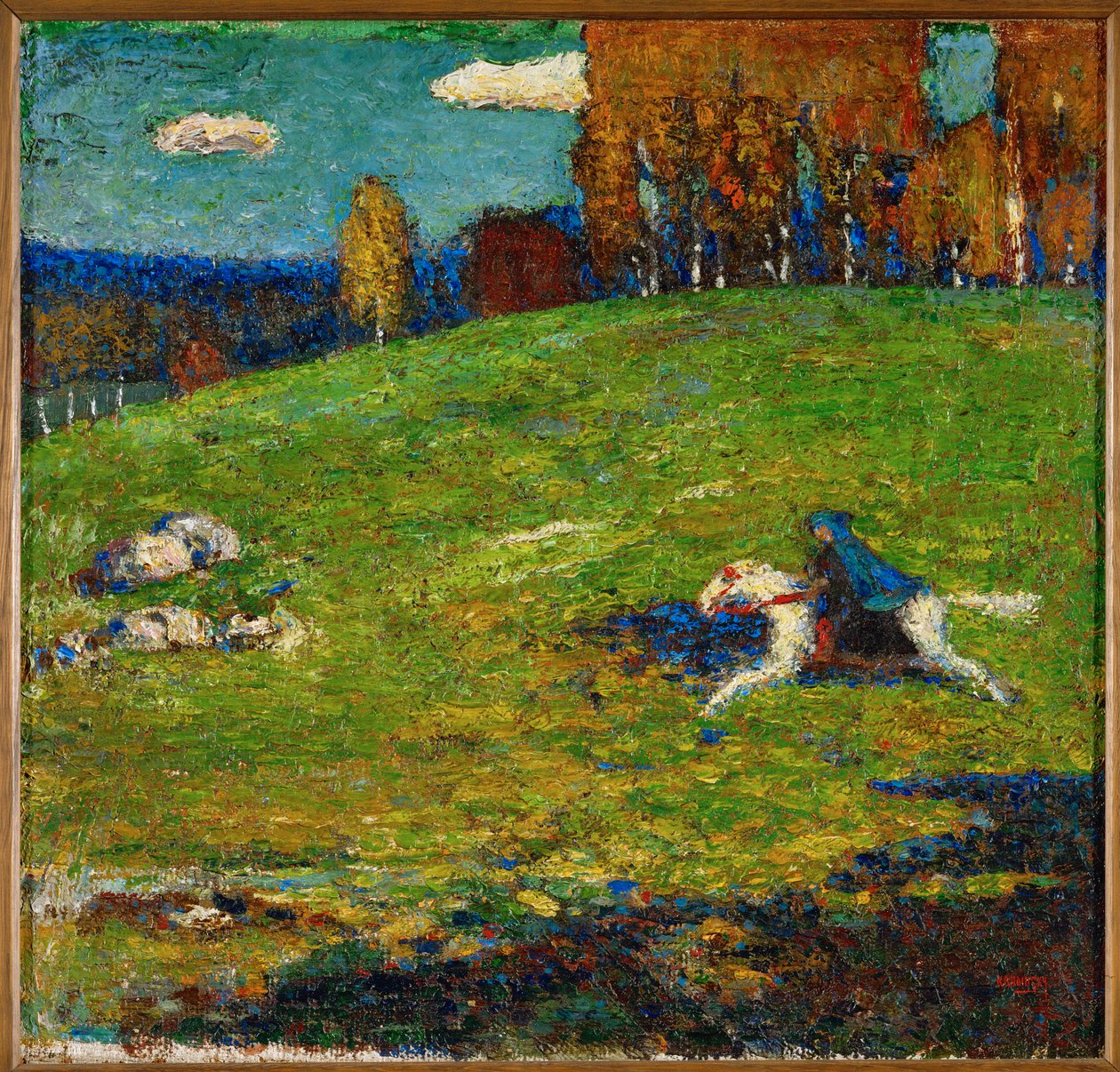 Den blå ryttaren (olja på duk) av Wassily Kandinsky