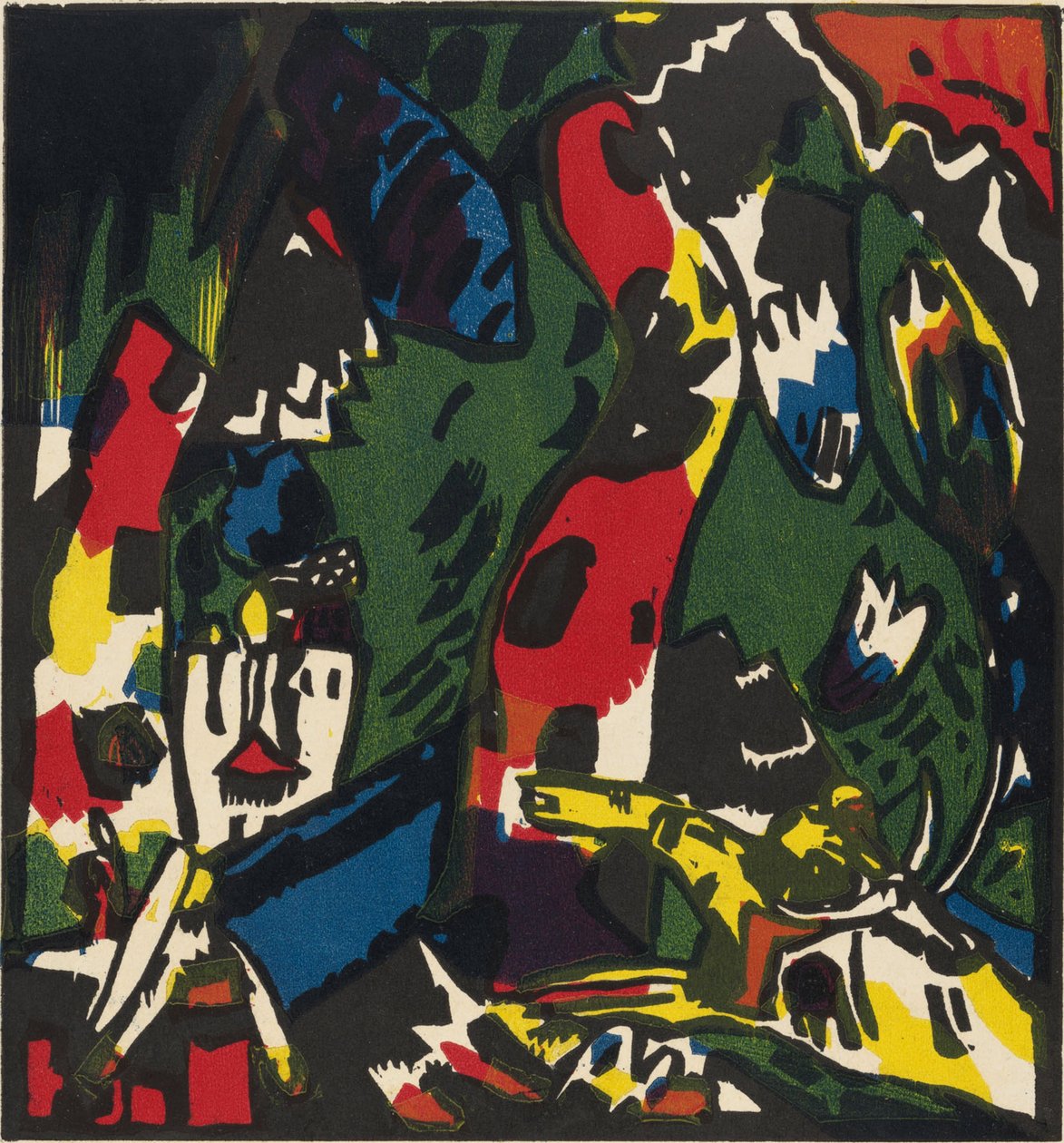 ""An Archer"" Målning av Vassily Kandinsky (eller Wassily Kandinsky eller Kandinskyj av Wassily Kandinsky