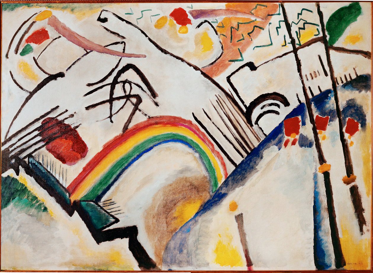 Utan titel (olja på duk) av Wassily Kandinsky
