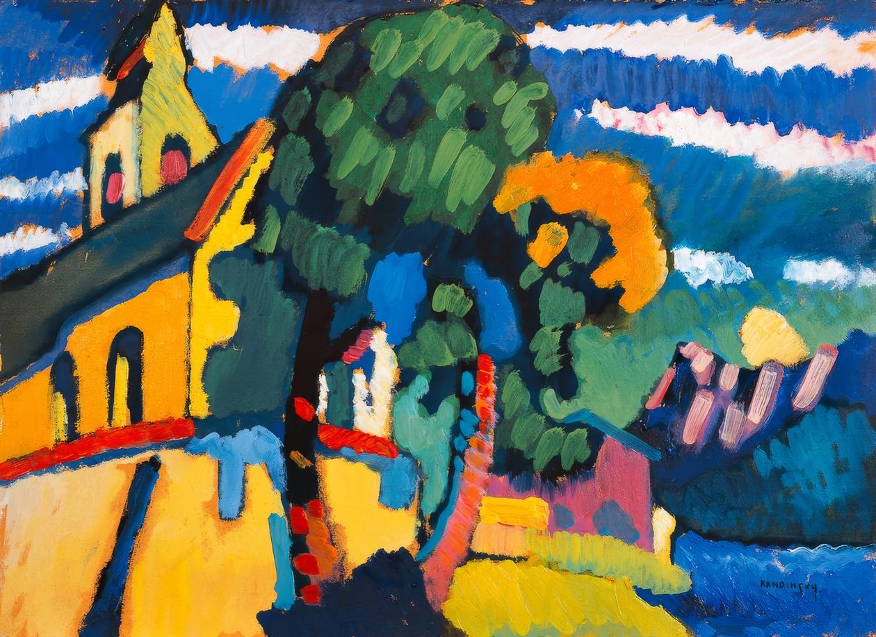 Bykyrka i Riegsee av Wassily Kandinsky