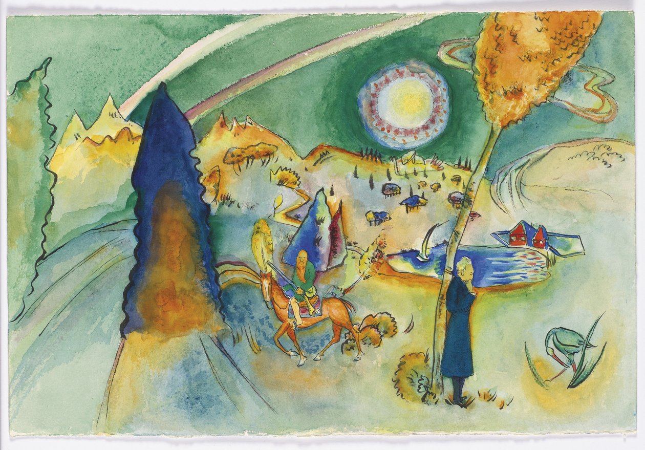 Akvarell för Poul Bjerre av Wassily Kandinsky