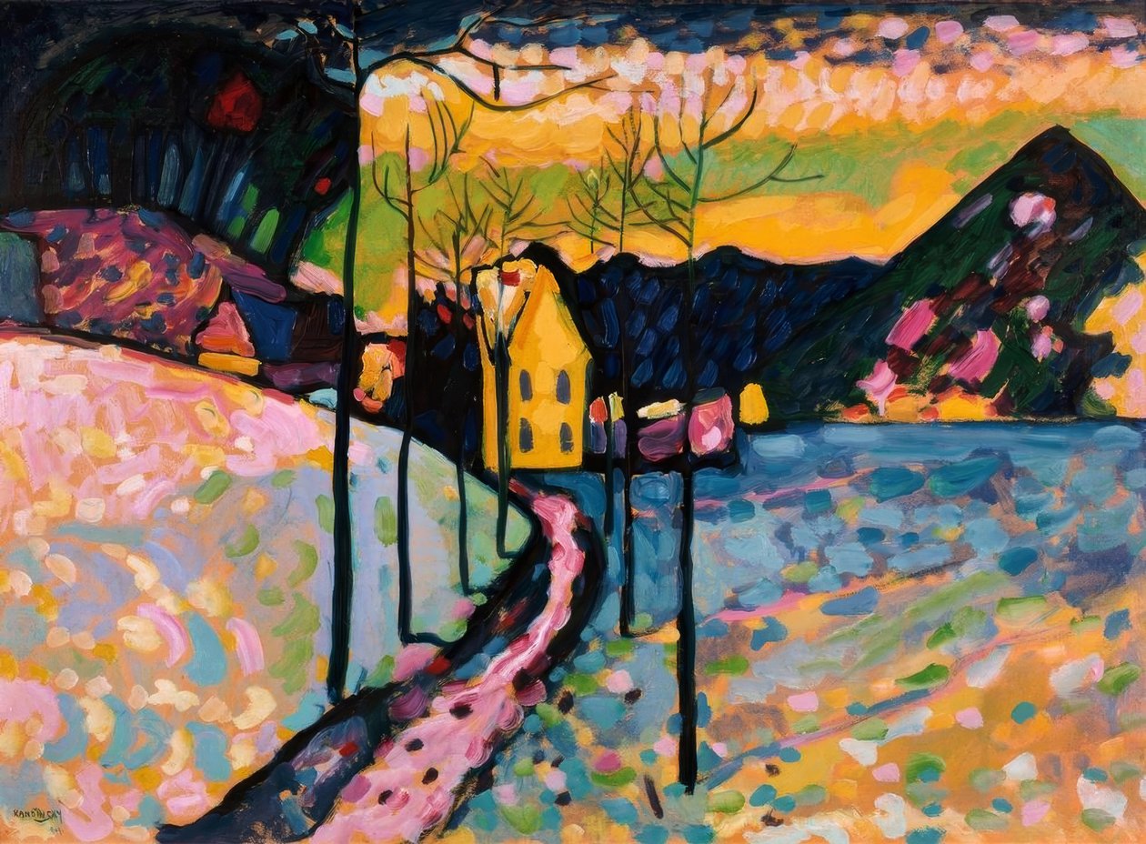 Vinter I - Kochel av Wassily Kandinsky