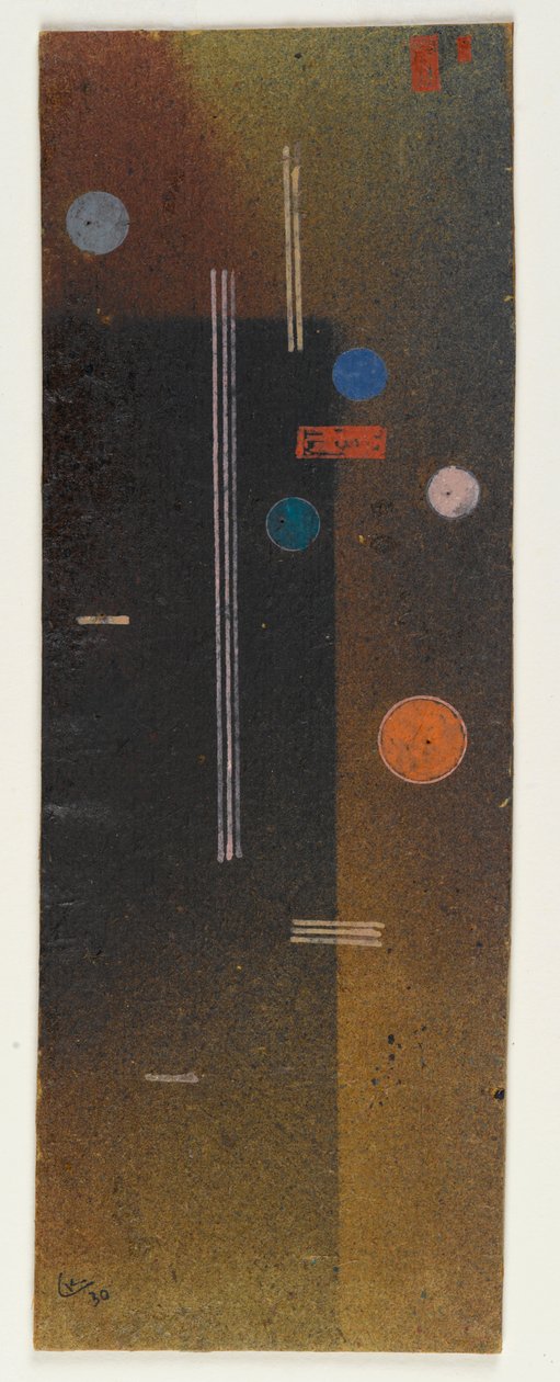 Untitled (Ohne Titel) 1930 (olja & gouache ombord) av Wassily & Marc Franz (1880 1916) Kandinsky