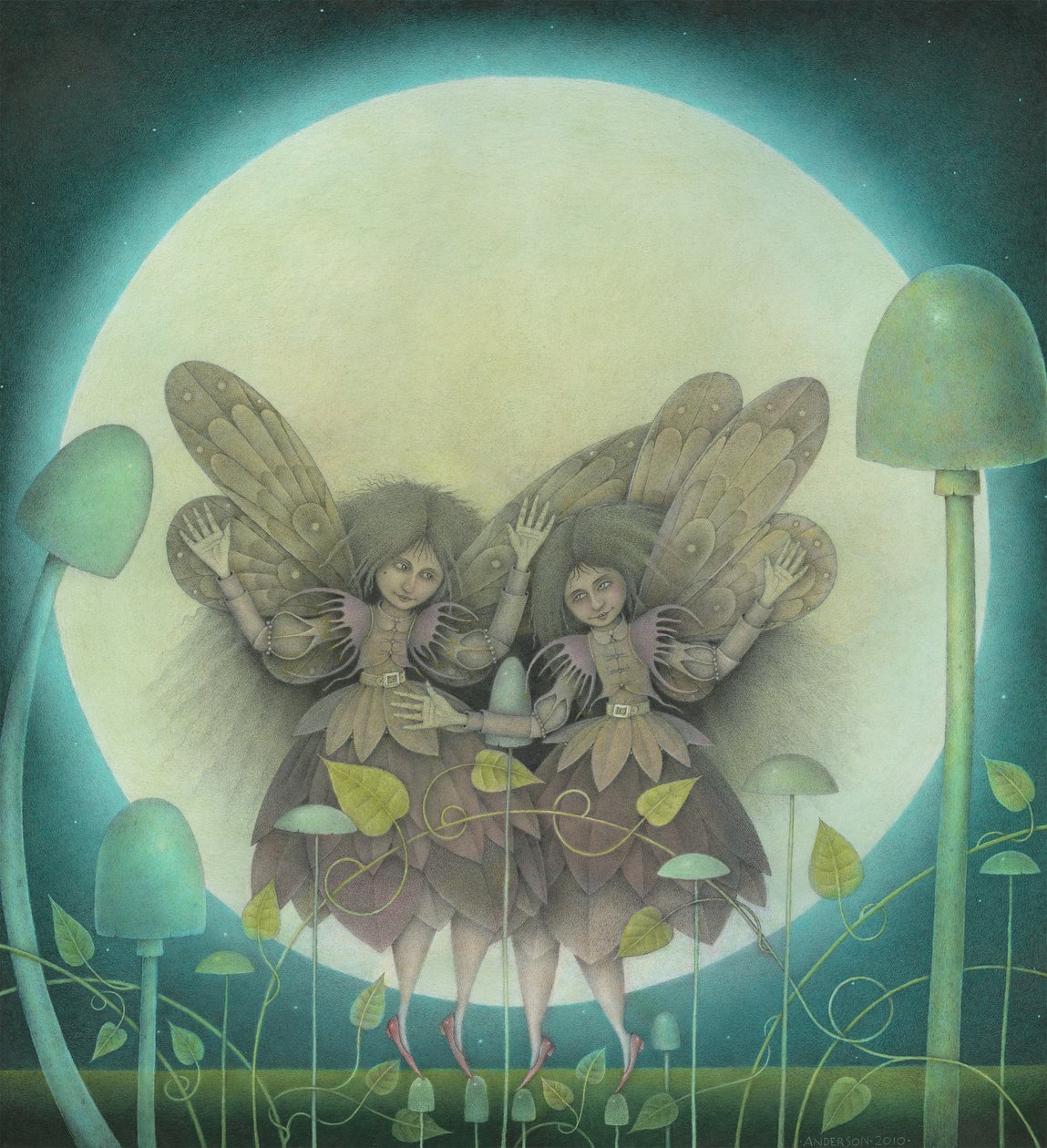 Dancing Faeries, 2011 (blandteknik) av Wayne Anderson
