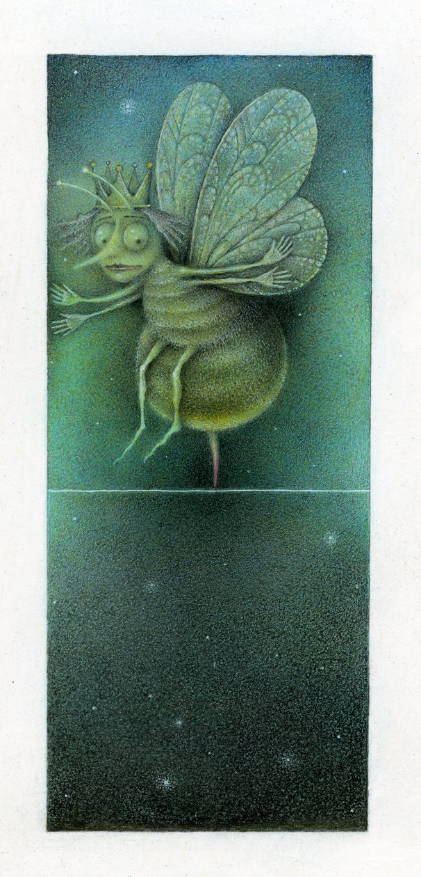 Queen Bee, 2003 (blandteknik på kartong) av Wayne Anderson