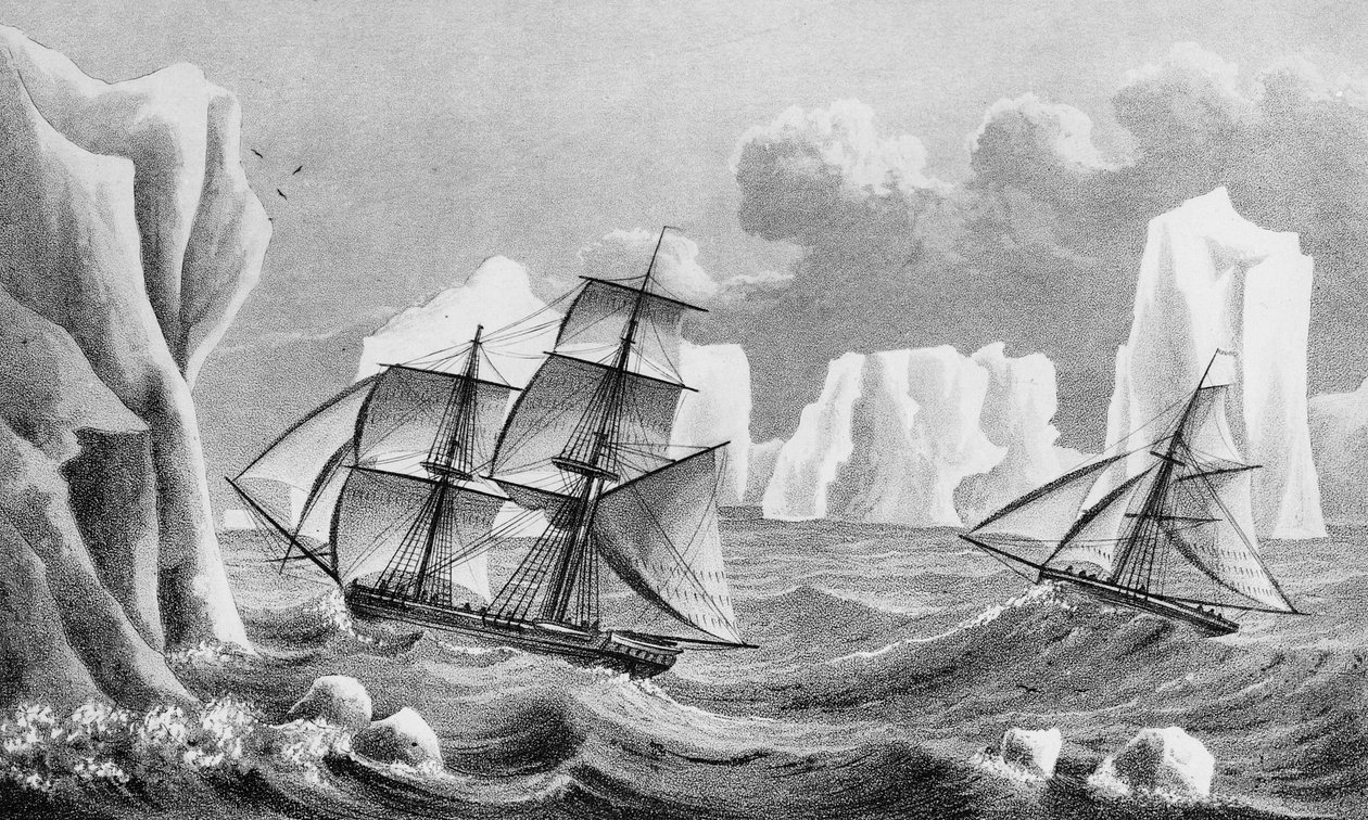 Briggen Jane och kuttern Beaufoy, 1825 av Weddell