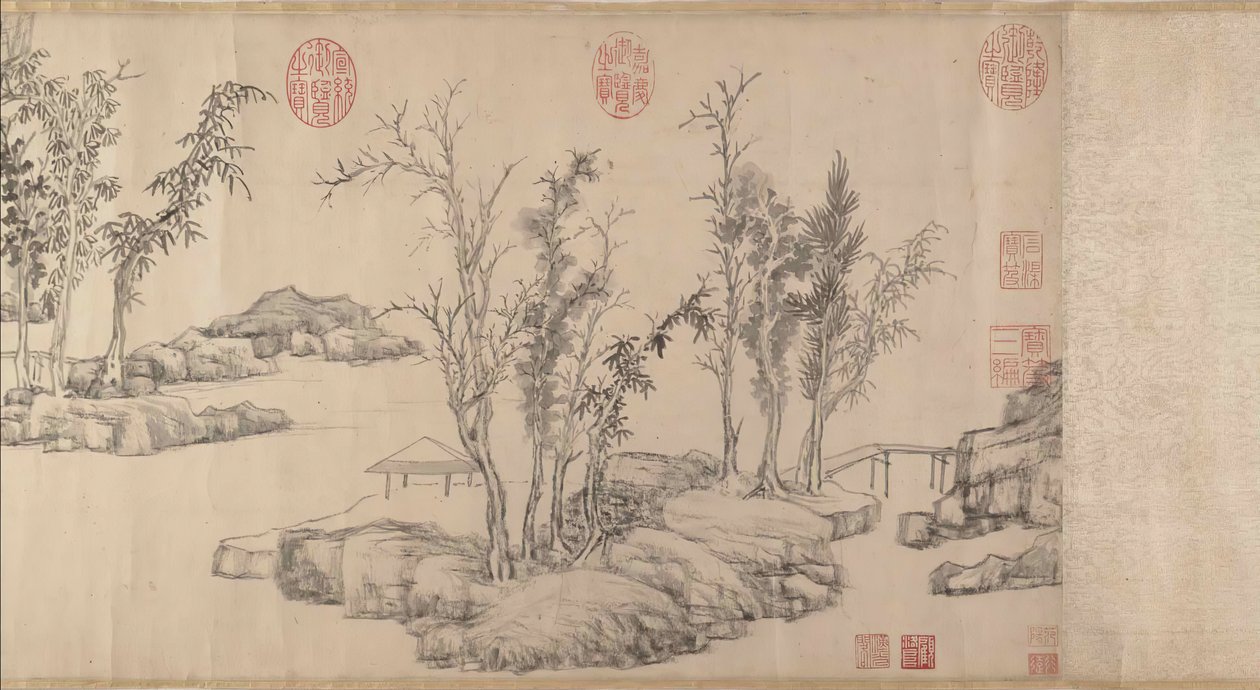 Summer Retreat i Eastern Grove, kan dateras till före 1515. av Wen Zhengming