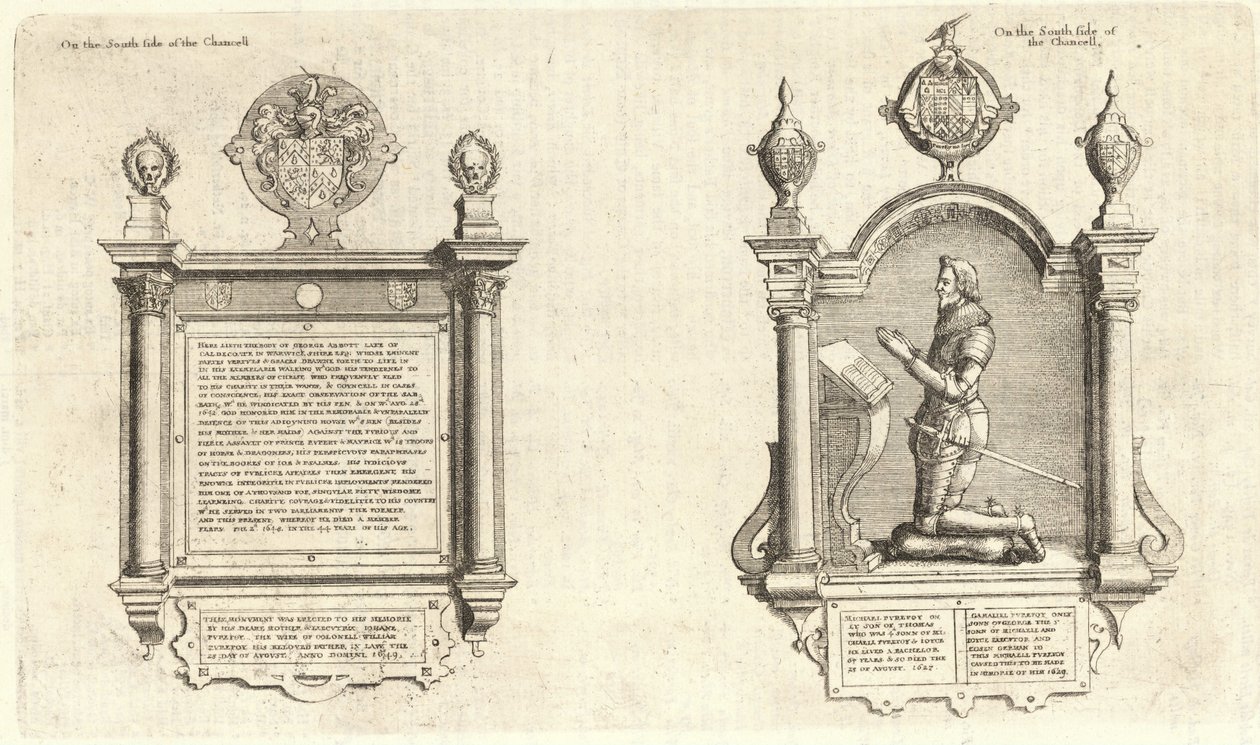 Abbot and Purefoy (monument) av Wenceslaus Hollar