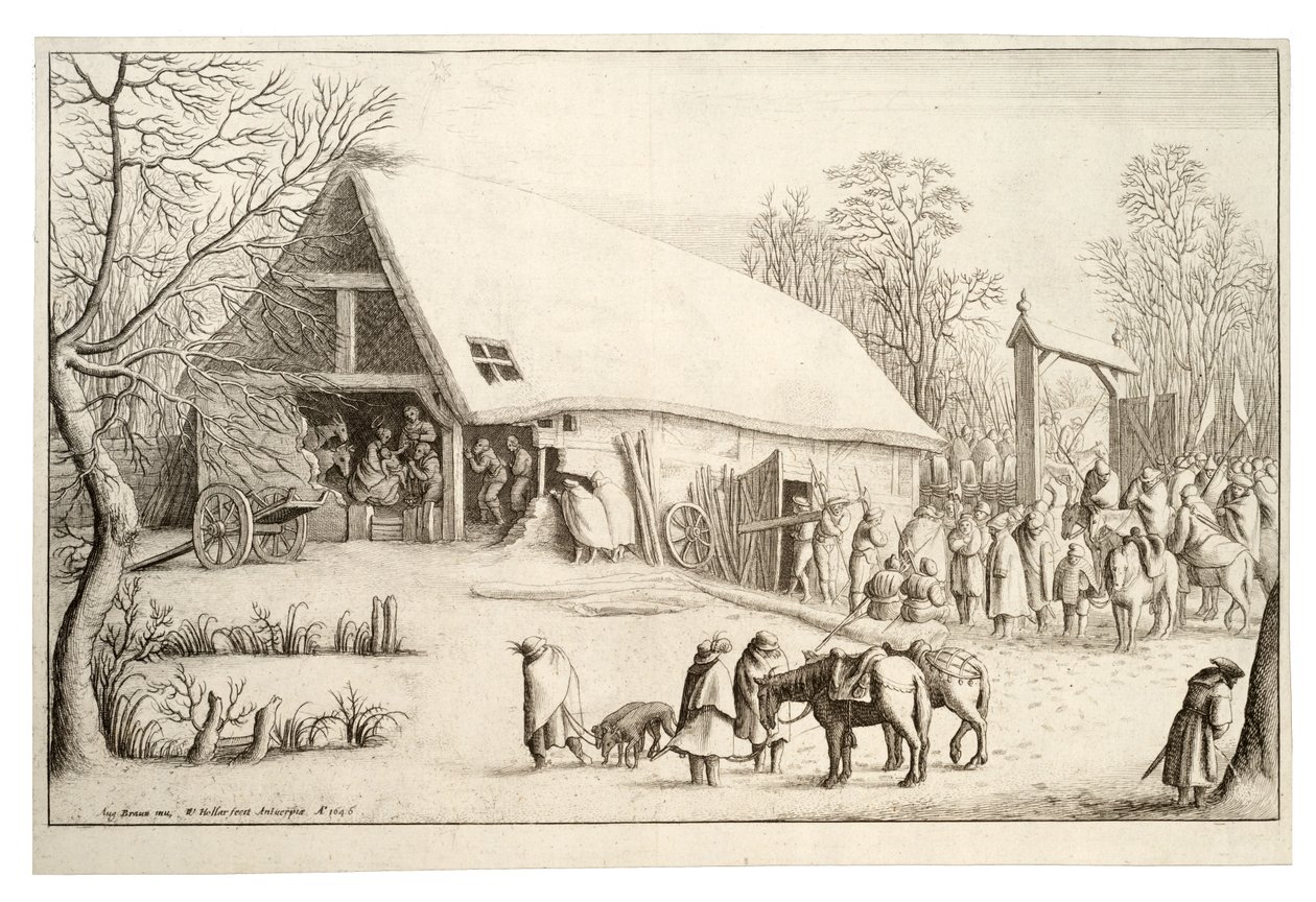 Tillbedjan av kungarna av Wenceslaus Hollar