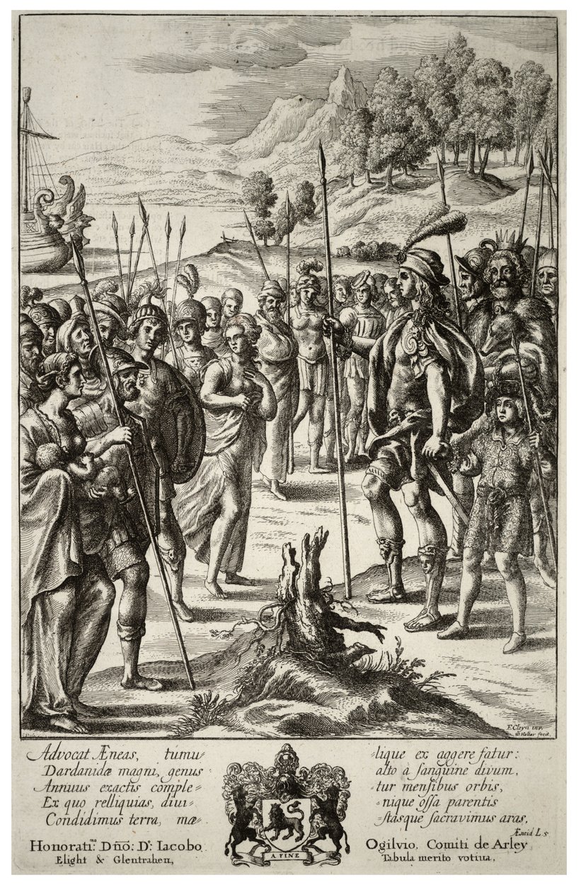 Aeneas and Acestes. State 2 av Wenceslaus Hollar