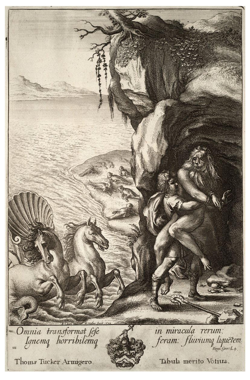 Aristaeus and Proteus. State 2 av Wenceslaus Hollar
