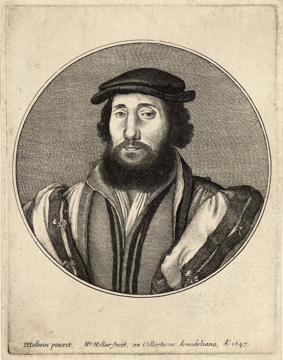 Skäggig man av Wenceslaus Hollar