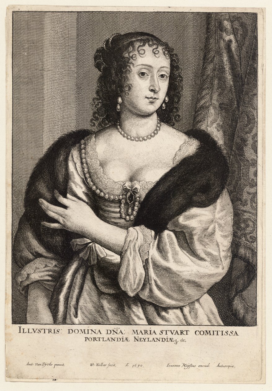 Countess of Portland av Wenceslaus Hollar