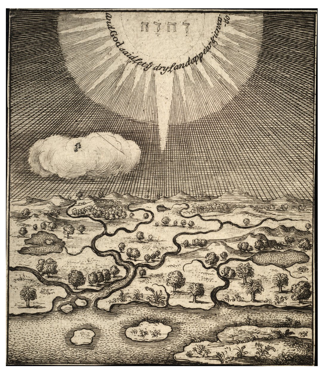 Creation of the earth. State 2 av Wenceslaus Hollar