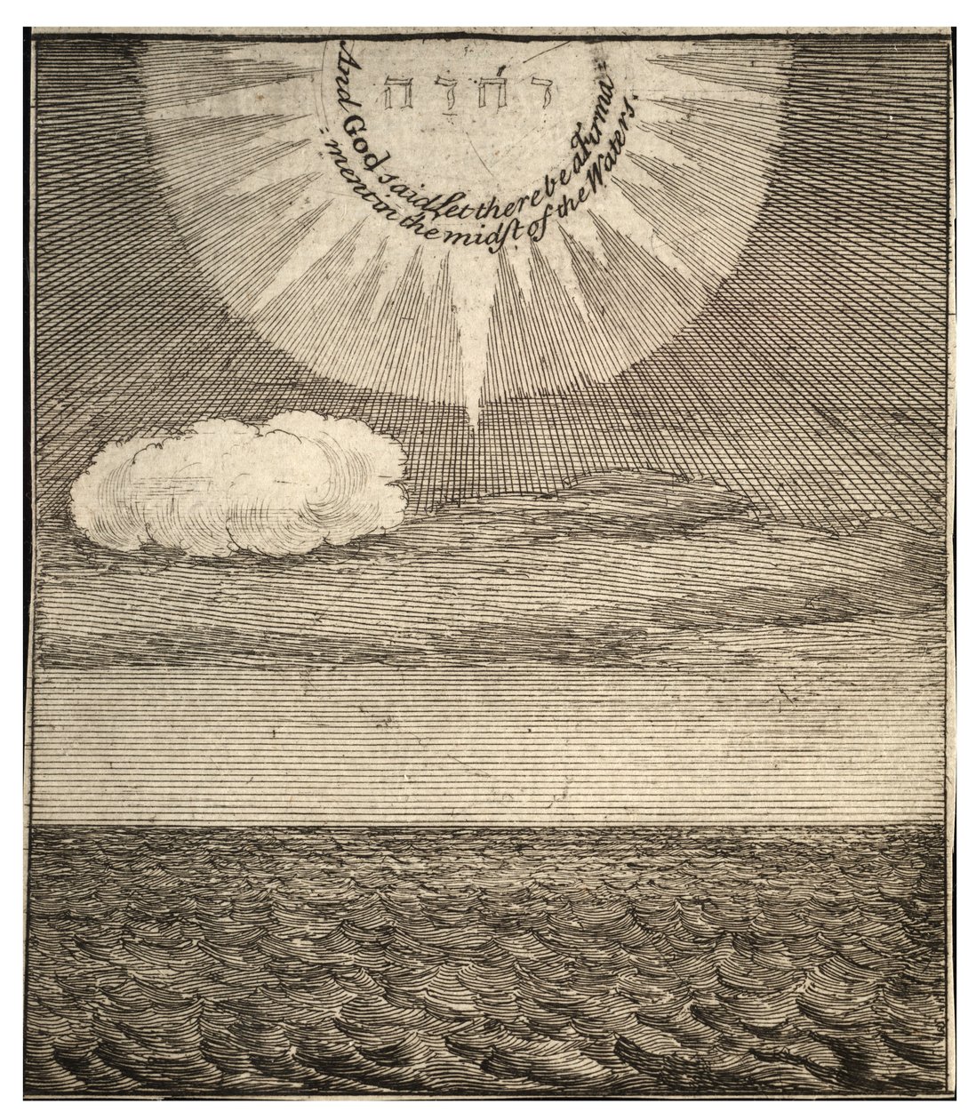 Creation of the firmament. State 2 av Wenceslaus Hollar