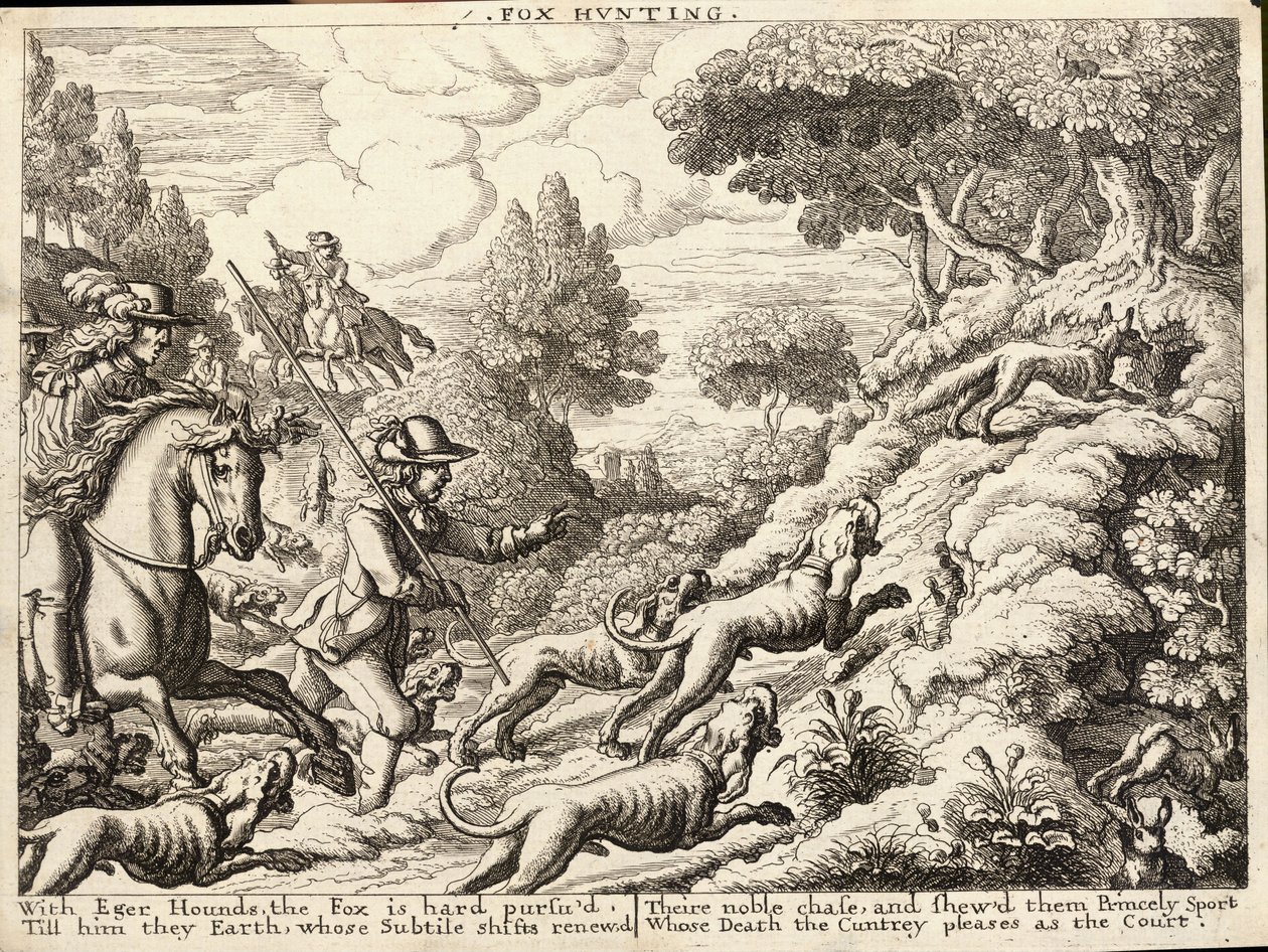 Fox hunting av Wenceslaus Hollar