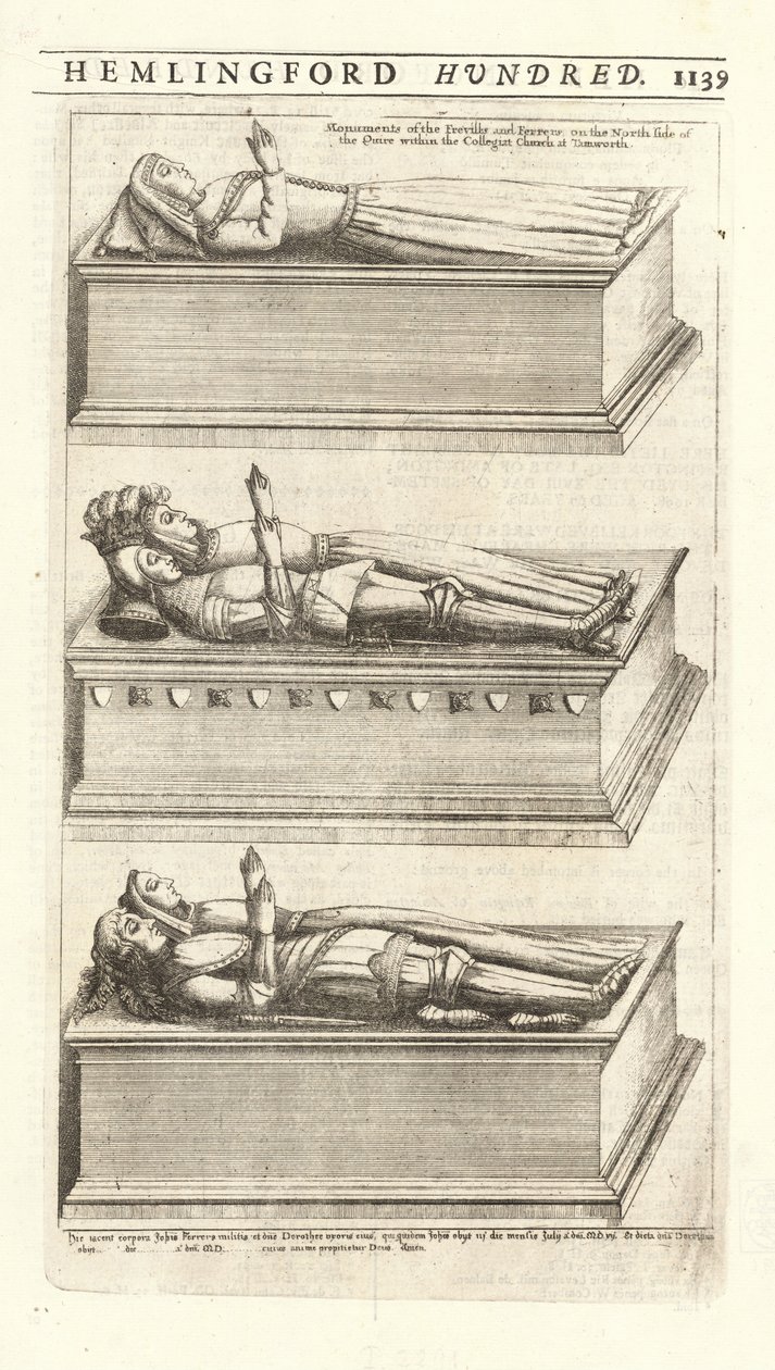 Frevill and Ferrers (monument) av Wenceslaus Hollar