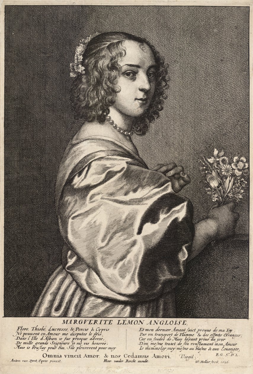 Margaret Lemon. State 2 av Wenceslaus Hollar