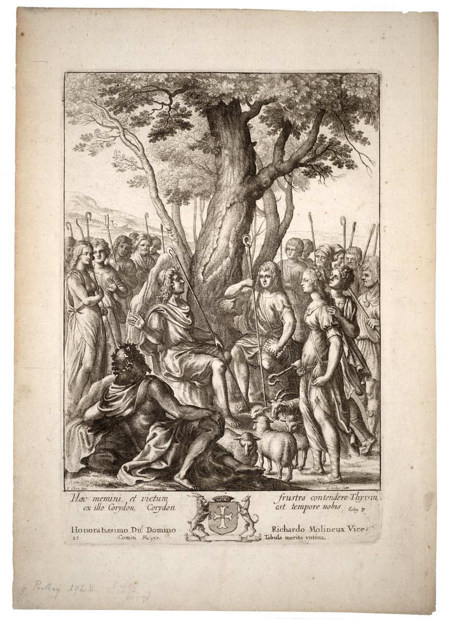Meliboeus. State 3 av Wenceslaus Hollar