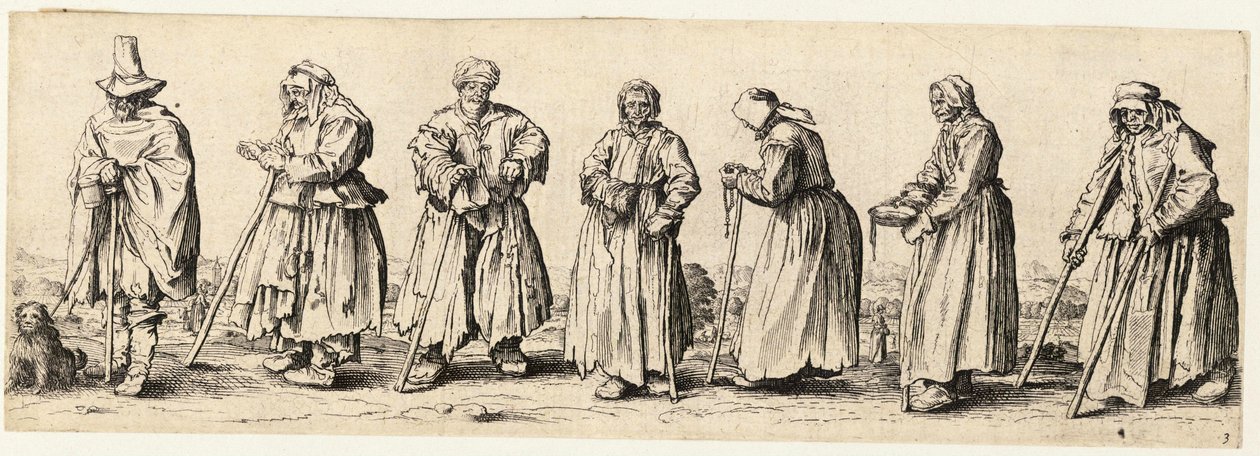 Män och kvinnor tiggare av Wenceslaus Hollar