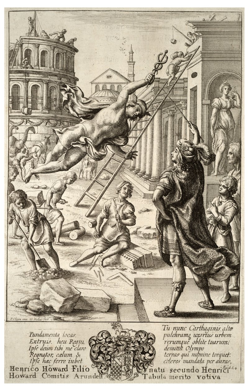 Mercury and Aeneas. State 3 av Wenceslaus Hollar