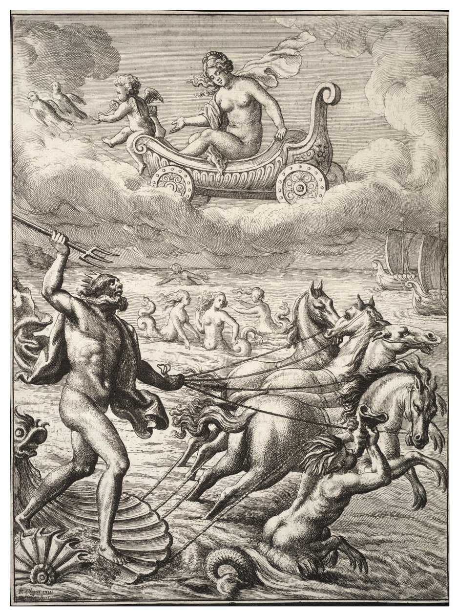Neptune and Venus. State 2 av Wenceslaus Hollar