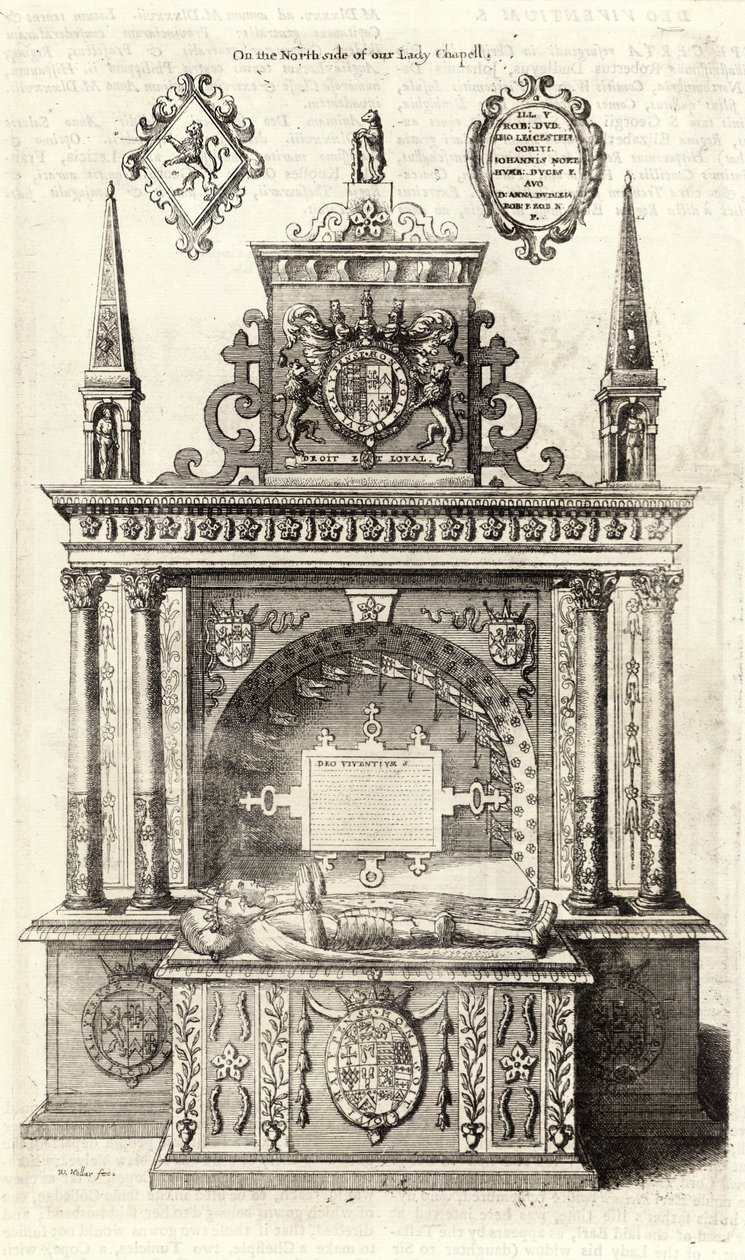 Robert Dudley, Earl of Leicester (monument) av Wenceslaus Hollar