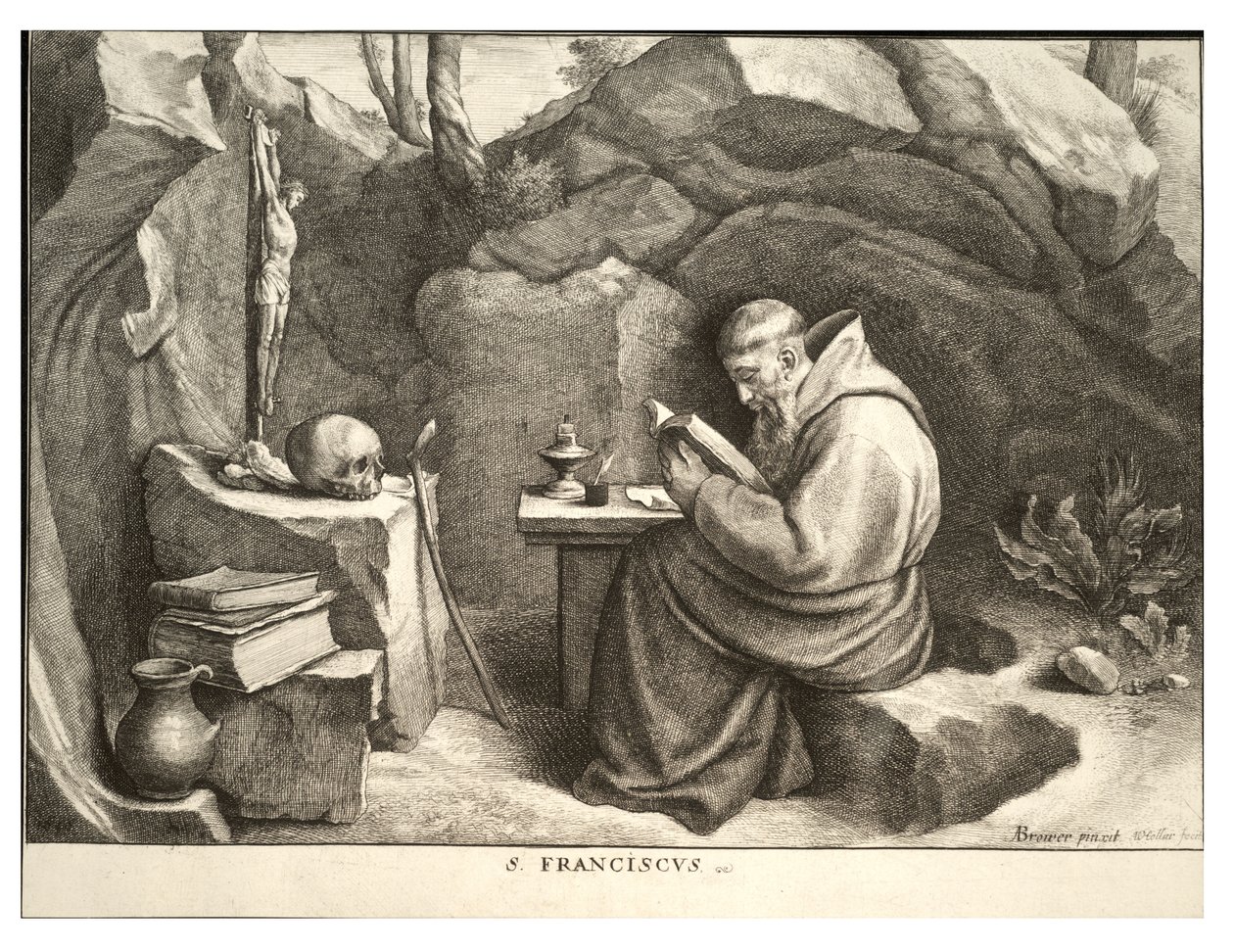 St Francis av Wenceslaus Hollar