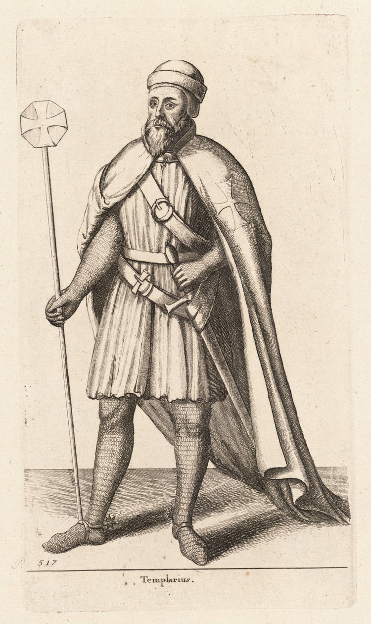 Templarius. State 2 av Wenceslaus Hollar