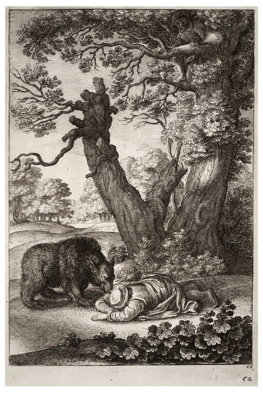 Skogarna och björnen. Stat 1 av Wenceslaus Hollar