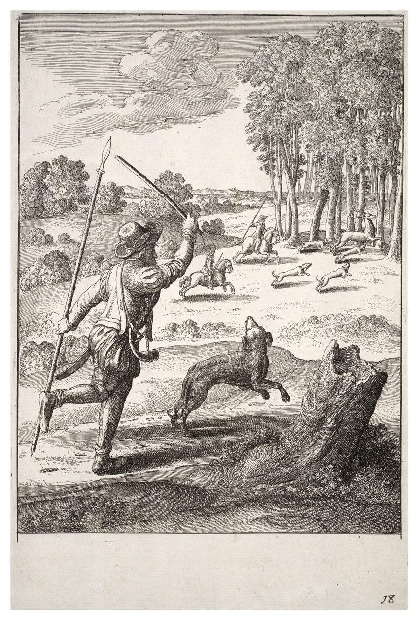 Den gamla hunden och hans herre av Wenceslaus Hollar