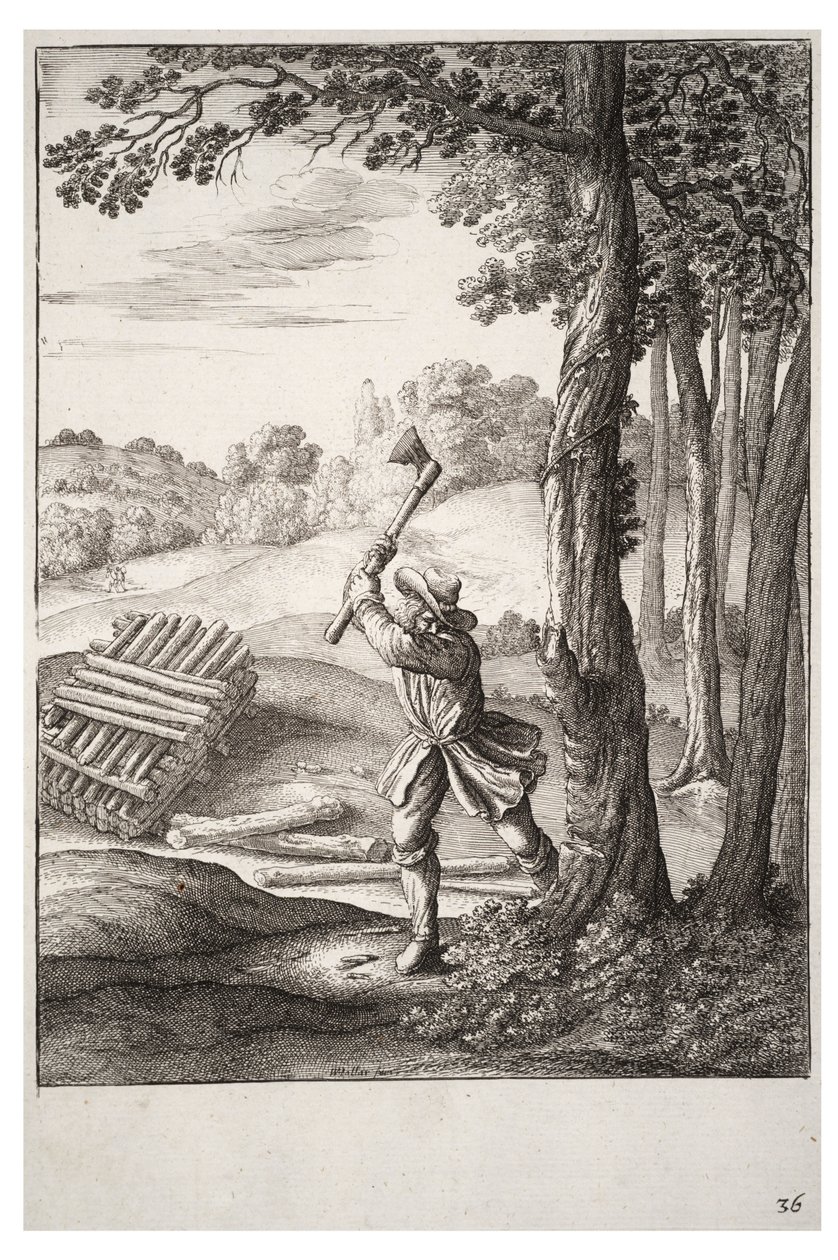 The woodman av Wenceslaus Hollar