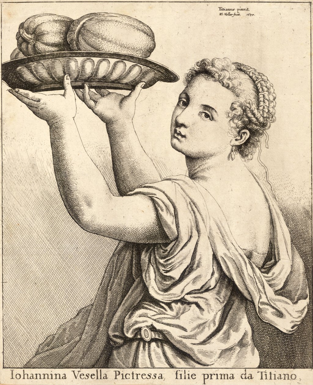 Titians dotter. Stat 2 av Wenceslaus Hollar