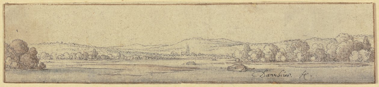 Ett landskap vid Donau av Wenceslaus Hollar