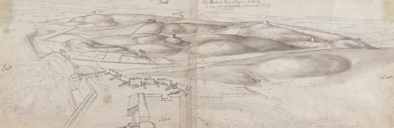 Utsikt från Peterborough Tower i Tangier av Wenceslaus Hollar