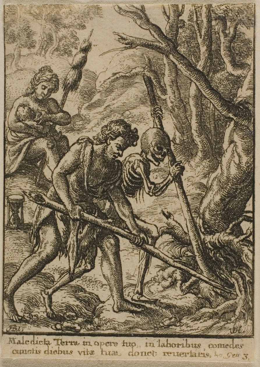 Adam plöjer av Wenceslaus Hollar