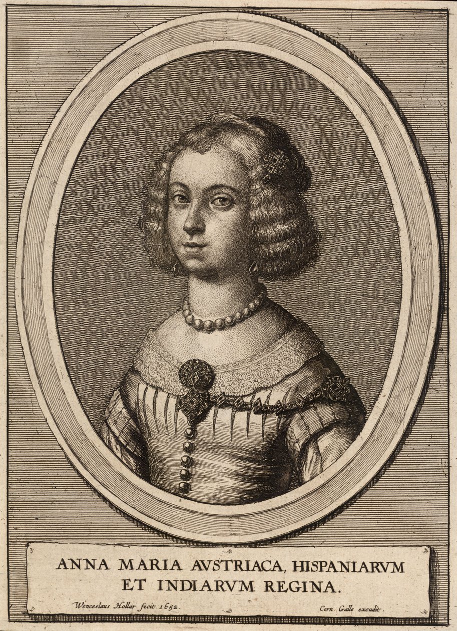 Anna Maria, drottning av Spanien av Wenceslaus Hollar