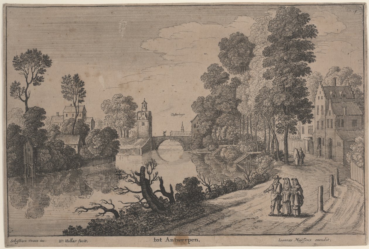 Antwerpen (etsning) av Wenceslaus Hollar