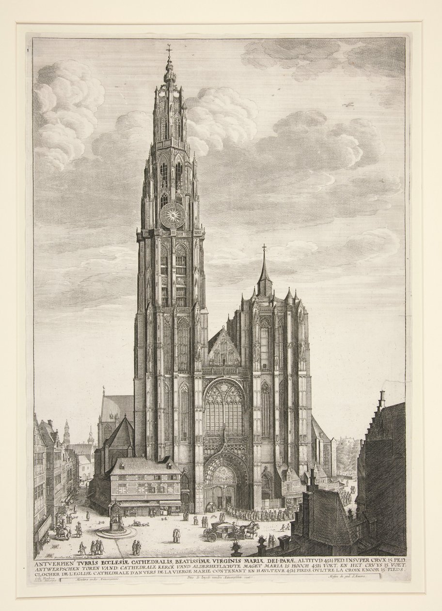 Antwerpens domkyrka av Wenceslaus Hollar