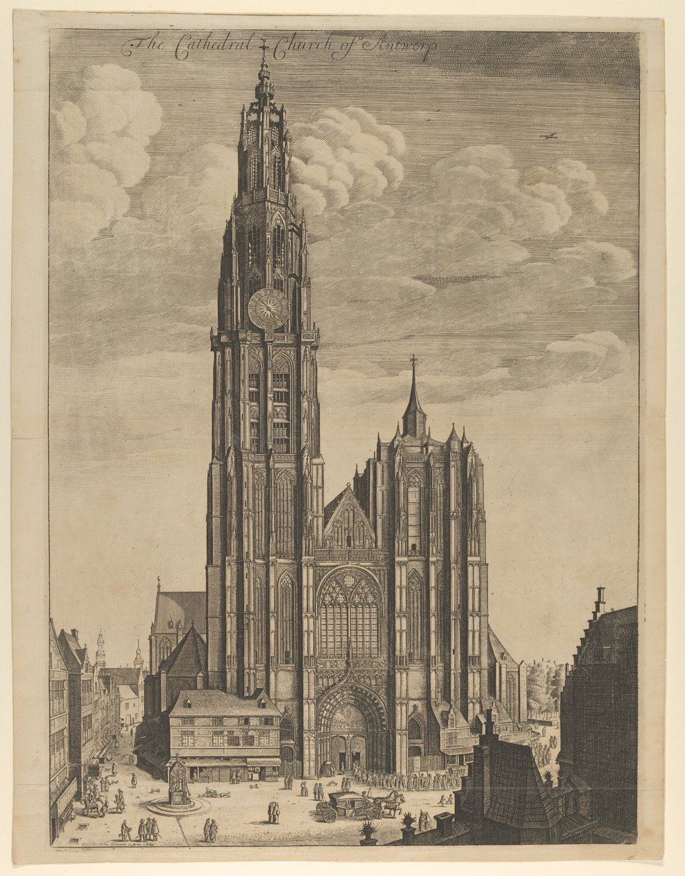 Antwerpens katedralprospekt Tvrris Ecclesiae Cathedralis, 1649., 1649. av Wenceslaus Hollar
