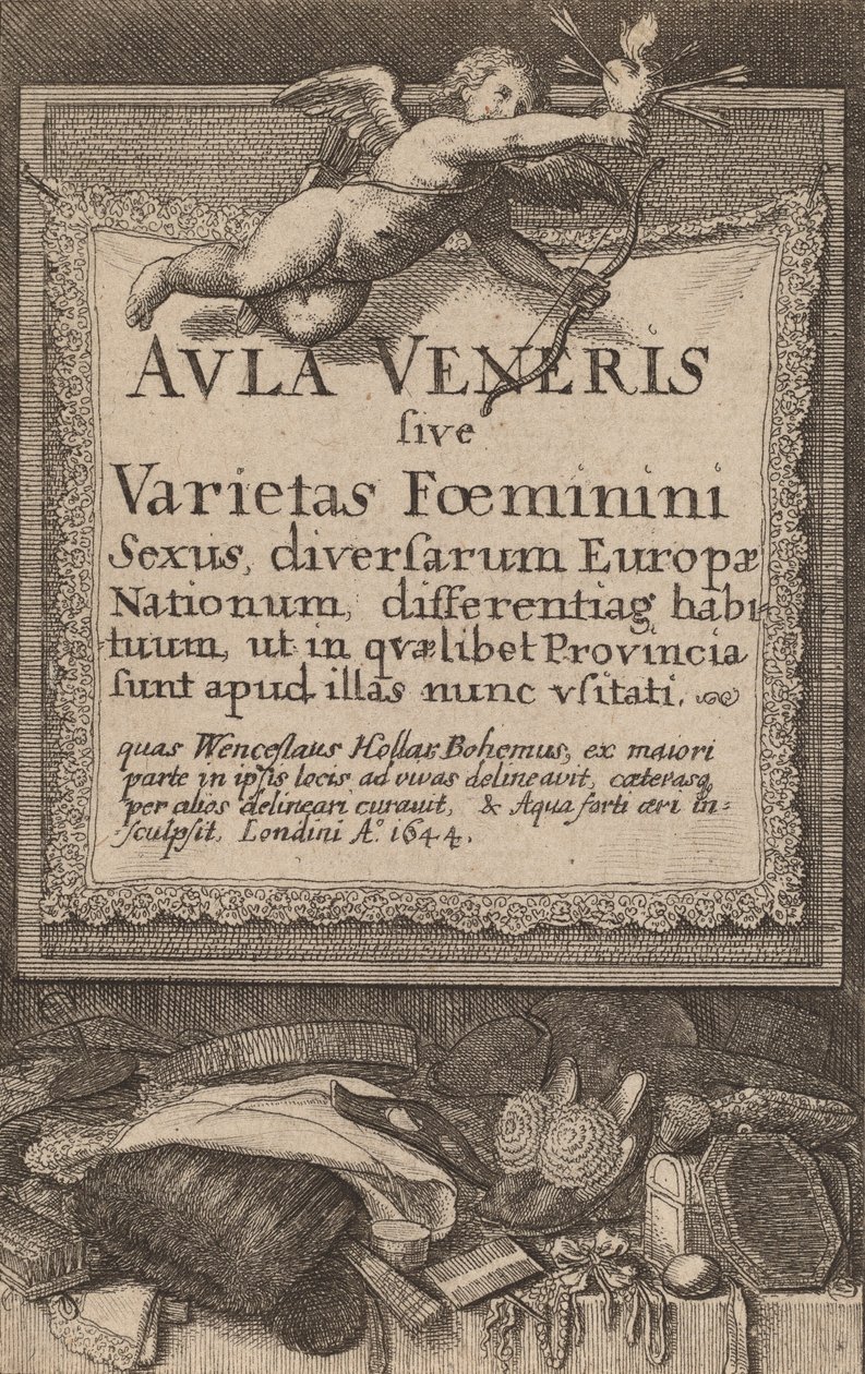 Fredagssalen: Titelsida, 1644. av Wenceslaus Hollar