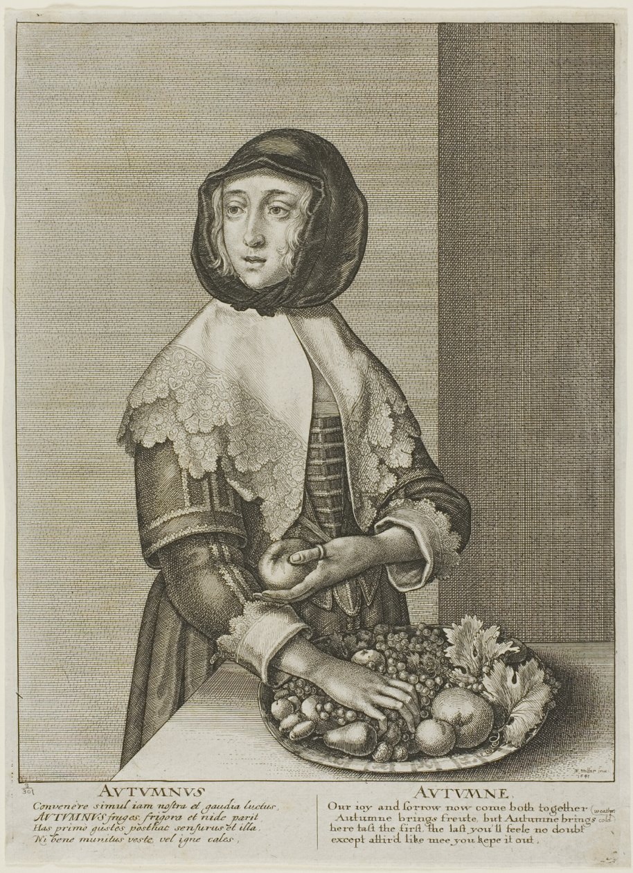 Höst, från De fyra årstiderna av Wenceslaus Hollar