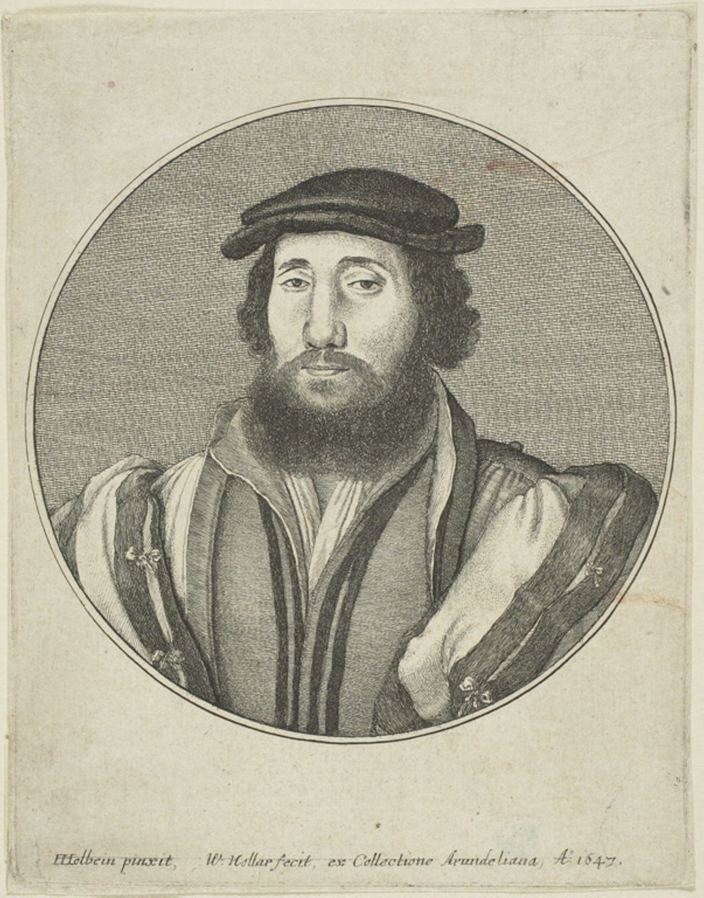 Skäggig man av Wenceslaus Hollar